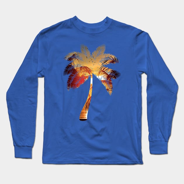 Sunset palm tree Long Sleeve T-Shirt by LookFrog